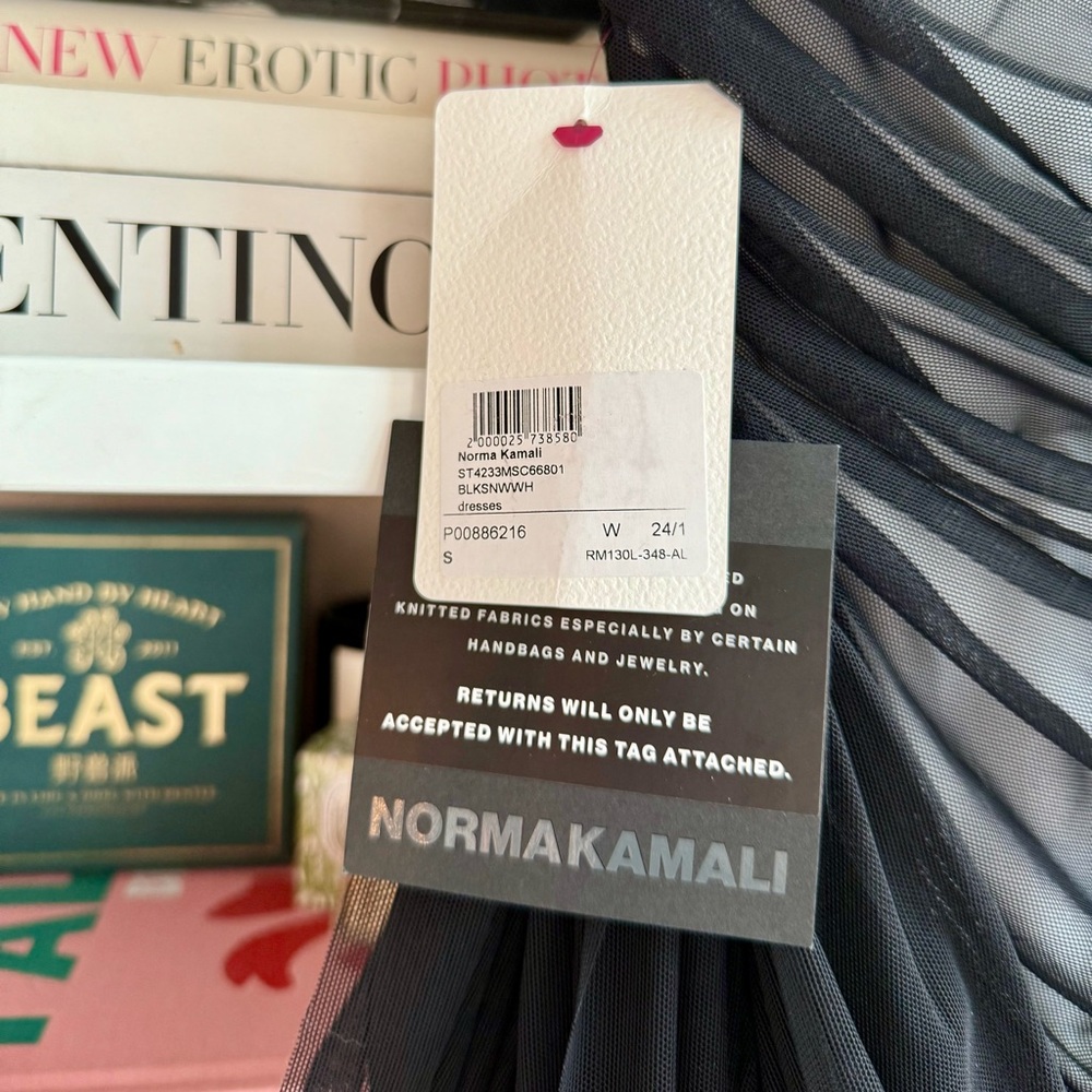 Norma Kamali Ruffled Sheer Mesh Mini Dress - Picture 12 of 14